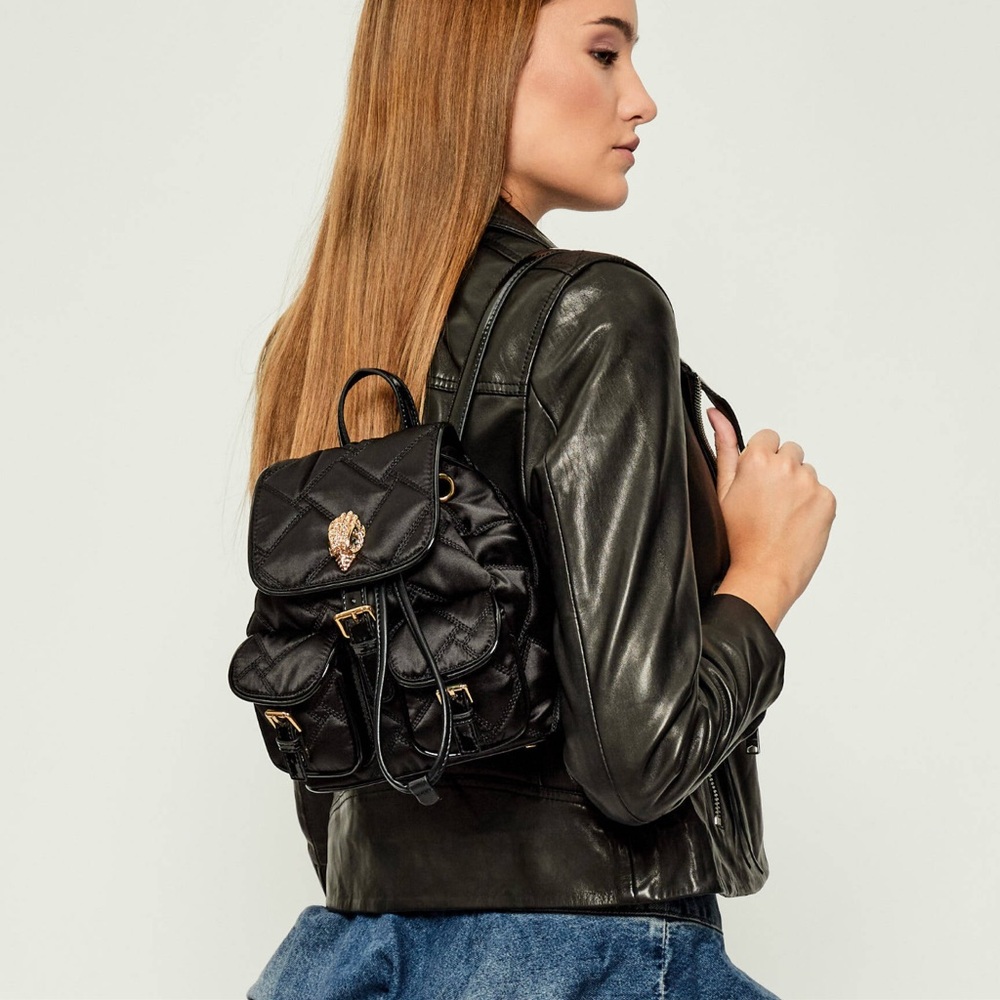 Kurt Geiger Black Quilted Backpack NWT